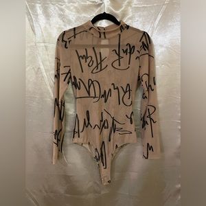 Body suit top. You can see through it.